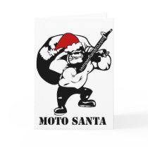 moto santa cards by BlueStarGraphics moto santa cards