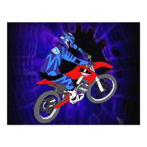 Motocross 203 personalized invite