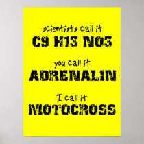 Motocross Adrenalin Dirt Bike Poster