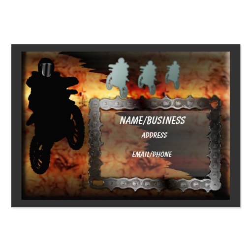 motocross business card templates (front side)