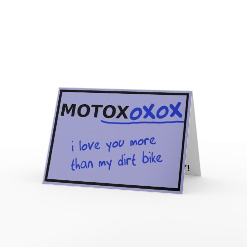 Motocross Dirt Bike Valentine's Day Card Funny by allanGEE