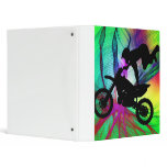 Motocross in Psychedelic Spider Web binders