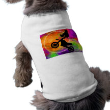 Motocross Jump in Fire Circles Pet Clothes