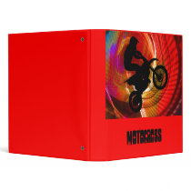 Motocross Light Streaks in a Windtunnel Vinyl Binder