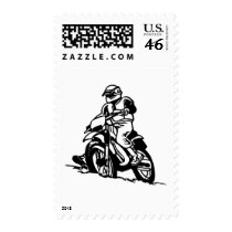 Motocross Motorcycle Stamp