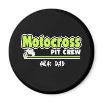 Motocross Pit Crew Dad Fridge Magnet