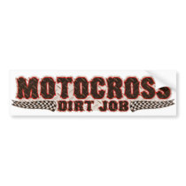 Motocross racer bumper sticker