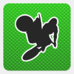 Motocross Whip Square Stickers