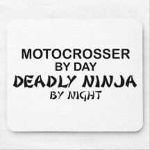 Motocrosser Deadly Ninja by Night Mouse Pad