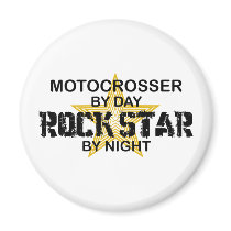 Motocrosser Rock Star by Night magnets
