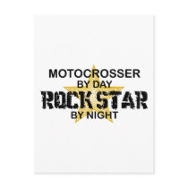 Motocrosser Rock Star by Night postcards
