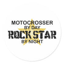 Motocrosser Rock Star by Night stickers