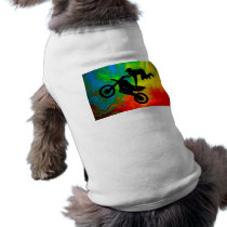 Motocrossing in a Solar Flare Up Doggie Shirt