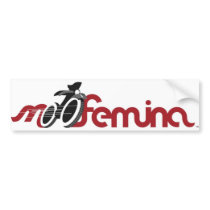 MotoFemina Bumper Sticker bumper stickers by motofemina MotoFemina Bumper Sticker bumper stickers
