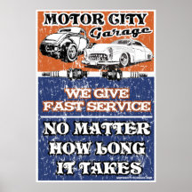 MOTOR CITY GARAGE 2 POSTERS