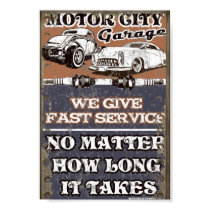 MOTOR CITY METAL SIGN posters