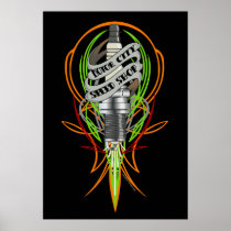 Motor City Speed Shop Sparkplug Poster posters