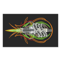 Motor City Speed Shop Sparkplug Toolbox Decal stickers