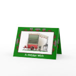 Motor Cycle Camper Trailer Holiday Wish Cards