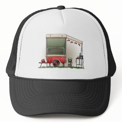 Motor Cycle Trailer Camper Mesh Hat by art1st