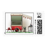 Motor Cycle Trailer Camper Postage Stamps