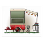 Motor Cycle Trailer Camper Postcards
