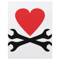 motor mechanic heart icon flyers