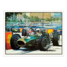 Motor que compite con la postal en estilo del vint