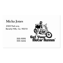 Motor Runnin Motorcycle Business Card Templates