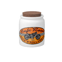 Motorbike riders candy jars