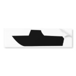 motorboat icon bumper sticker