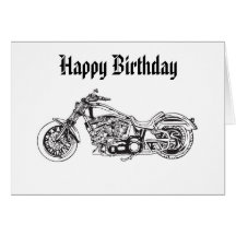 Motorcycle..1, Happy Birthday Card