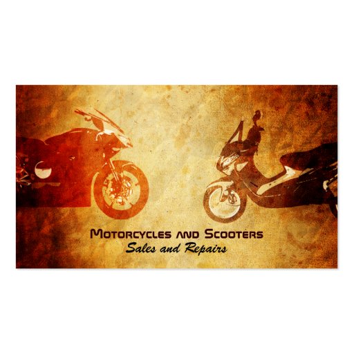Motorcycle and Scooter Business Cards (front side)