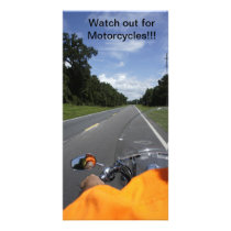 Motorcycle Awareness Customized Photo Card