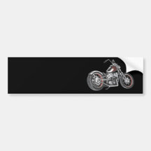 Motorcycle Cool 60s Chopper Bumper Stickers