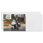 Motorcycle Cop on Patrol Rack Card Template