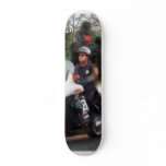 Motorcycle Cop on Patrol Custom Skateboard