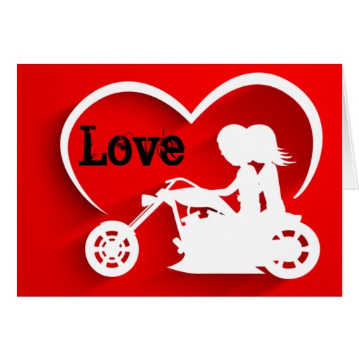 Motorcycle Couple Love Valentines Day Card Zazzle 1213