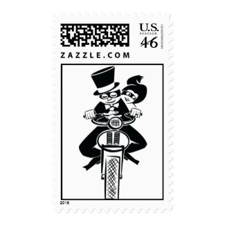 Motorcycle Couple zazzle_stamp