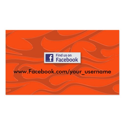 Motorcycle Davidson Business Card - Facebook (back side)