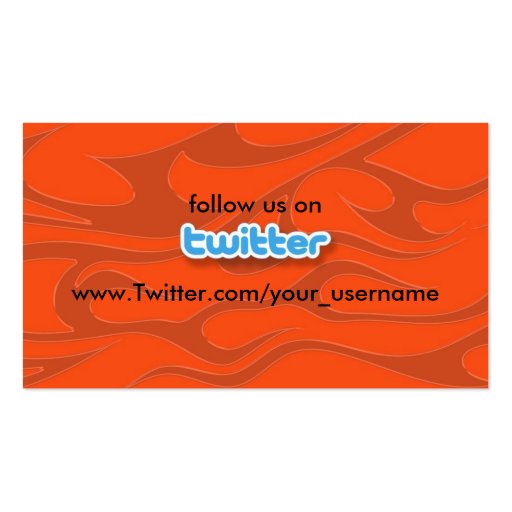 Motorcycle Davidson Business Card - Twitter (back side)