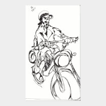 motorcycle drawing poster posters