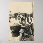 motorcycle family and sidecar poster