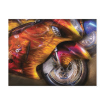Motorcycle - Flame On postcards
