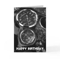 Motorcycle Gauges - Birthday cards