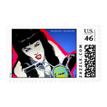"MotorCycle Girl" US Postage Stamp