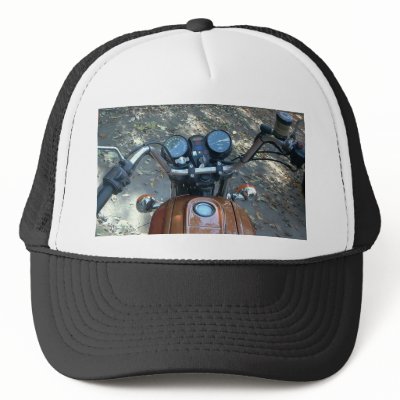Motorcycle Trucker Hat by dndartstudio