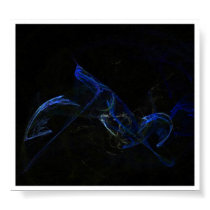 Motorcycle in blue posters