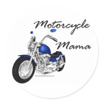 Motorcycle Mama Round Sticker