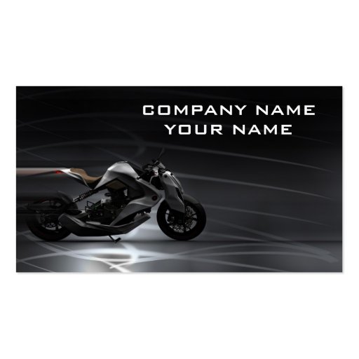 Motorcycle office card business card template (front side)